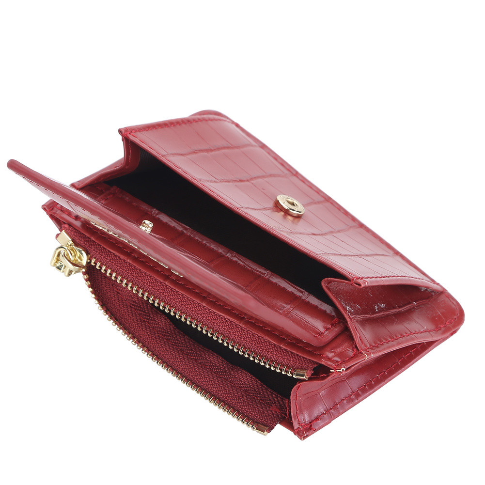 Fashion Marbling Leather Small Clutch Wallet Zipper Pocket Card Holder with Hasp