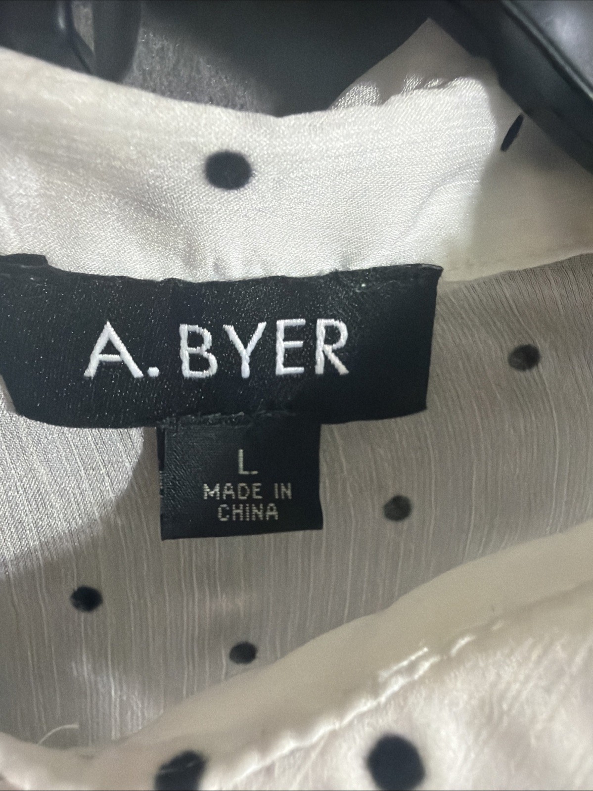 A.Byer Wm’s L Share Polkadot Ruffle Sleeve Set Cottage Core Coquette Office-work