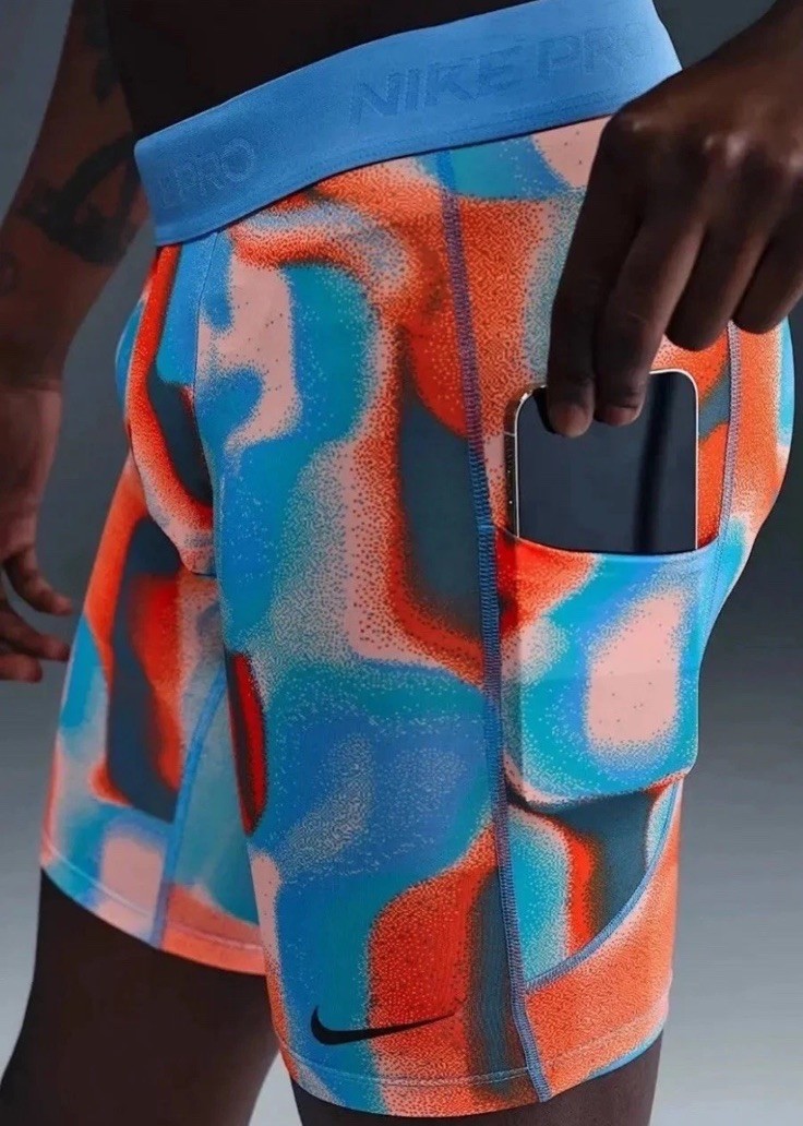 $40 Nike Pro Men’s Training Compression Shorts HQ0223- Multi- Medium-New