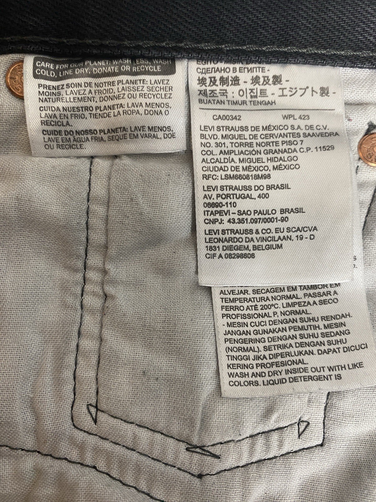 Levis 501 Jeans Mens Size 28×30 Black Original Fit Straight