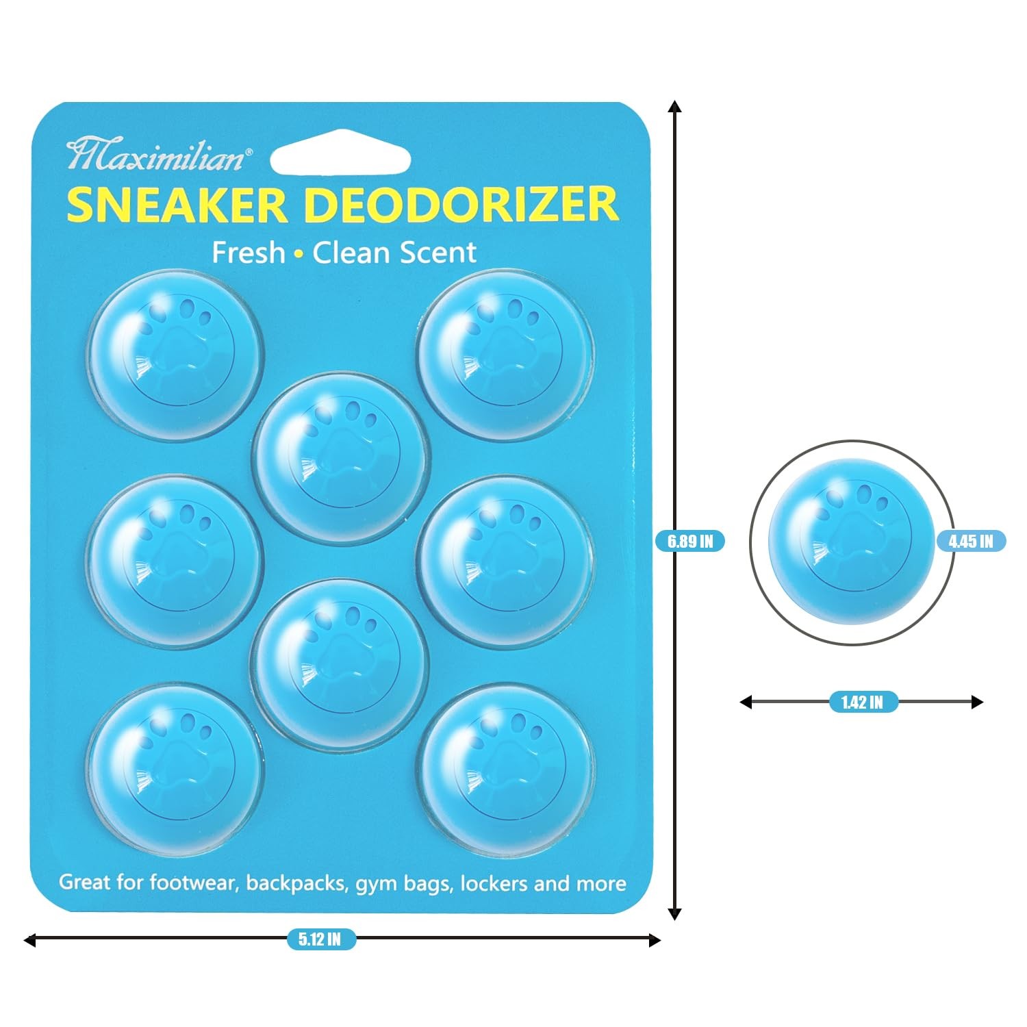 MAXIMILIAN Shoe Deodorizer Balls 8pcs Professional 1 Count (Pack of 2)