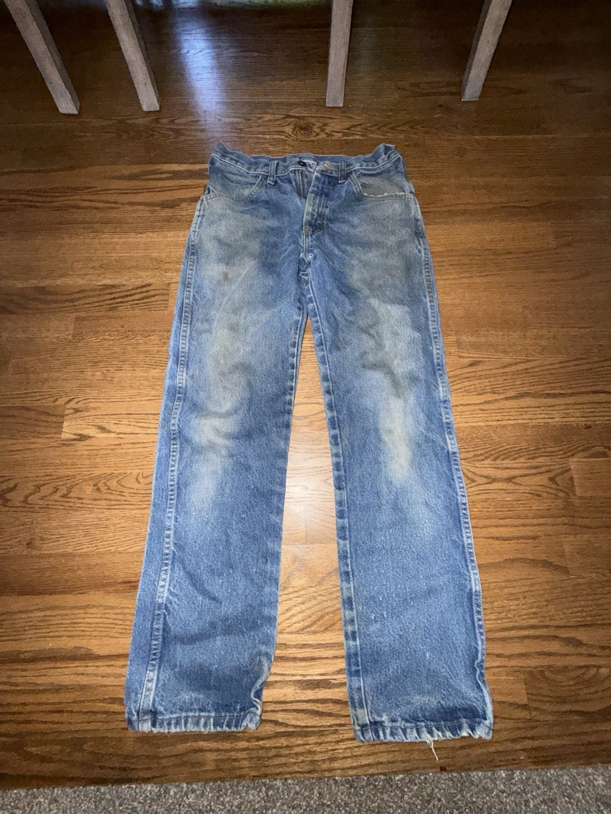 Vintage Rustler Jeans 29×30 100% Cotton Straight Leg Faded Workwear Denim