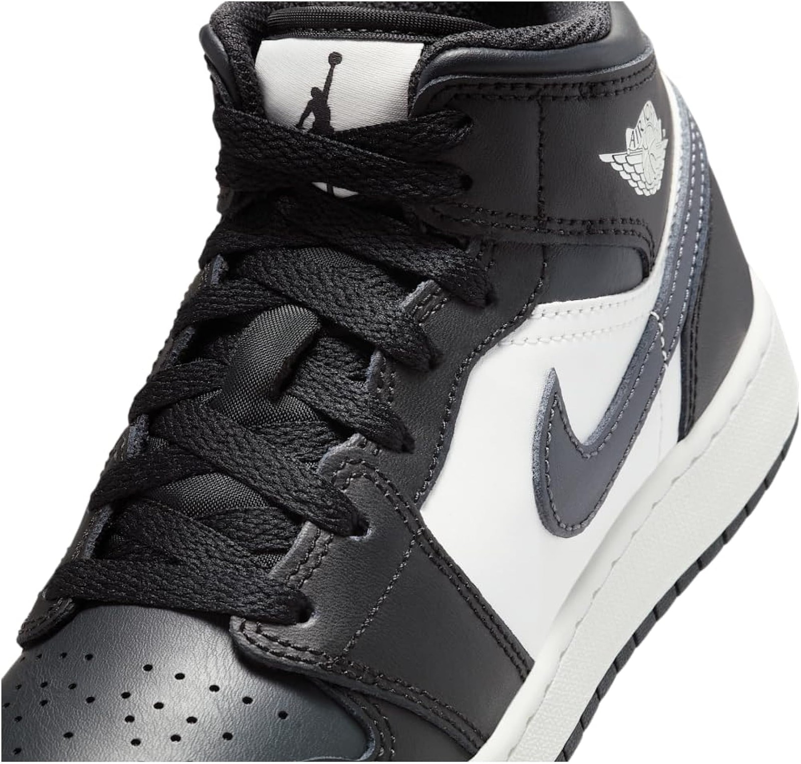 Nike Air Jordan 1 Mid Big Kids’ Shoes ‘Off Noir’ (DQ8423 010) – Size 6.5 – Black