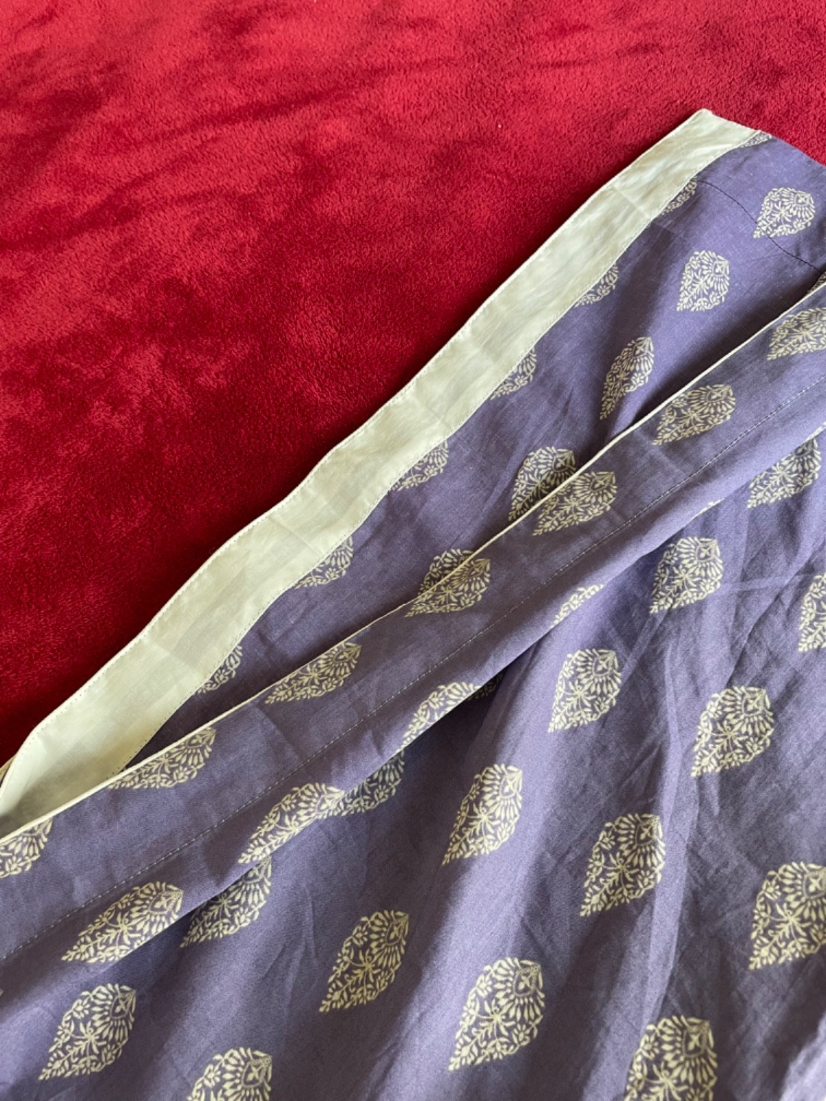 Purple Printed Lawn/cotton Kurti size M New.