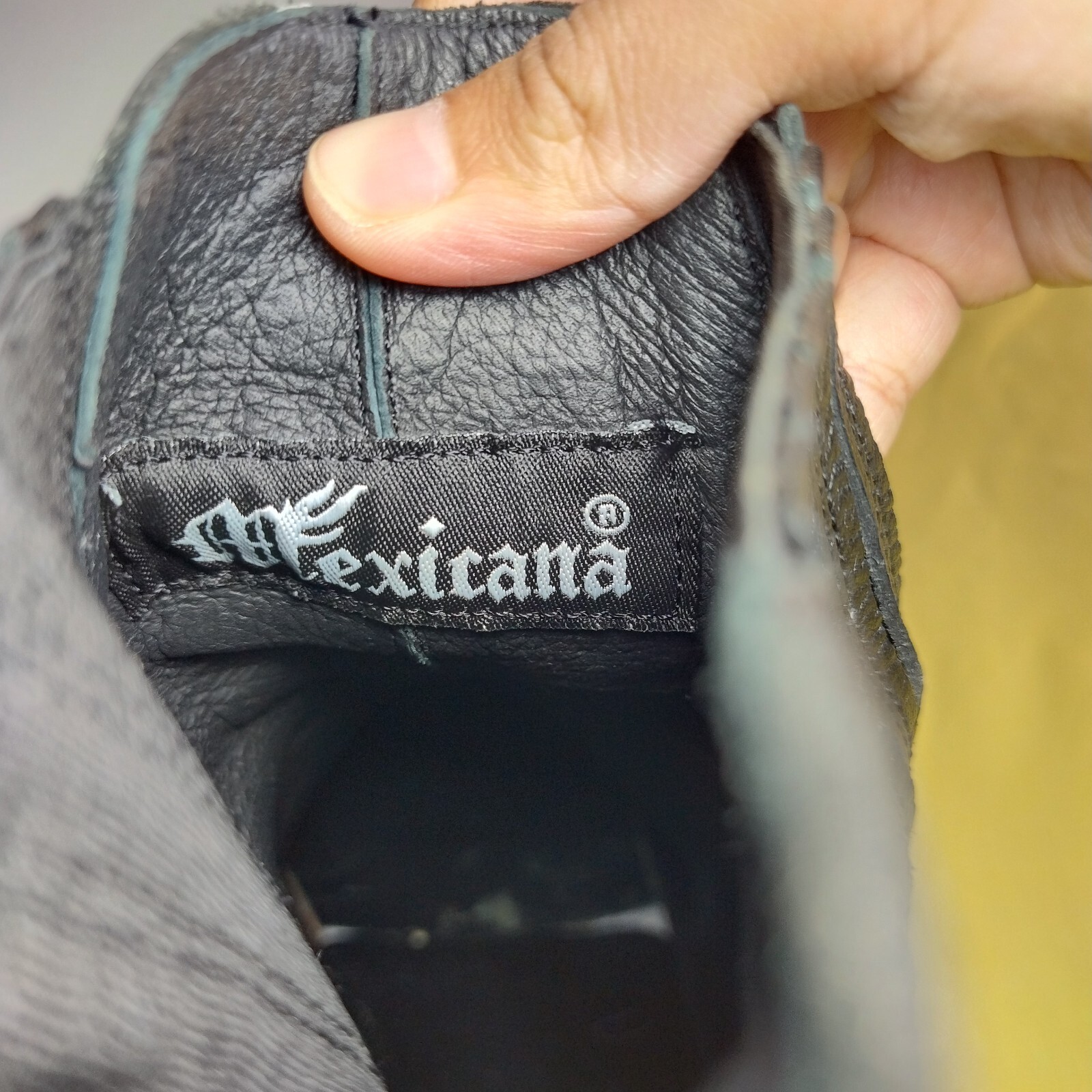 Official Mexicana Chelsea Boots Heeled Black Gold Stars SIZE 43