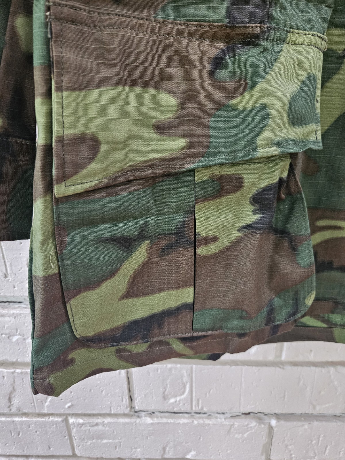Vtg Vietnam Era ERDL Jungle Jacket Fatigue Poplin Med-Reg/ Mint-New Old Stock