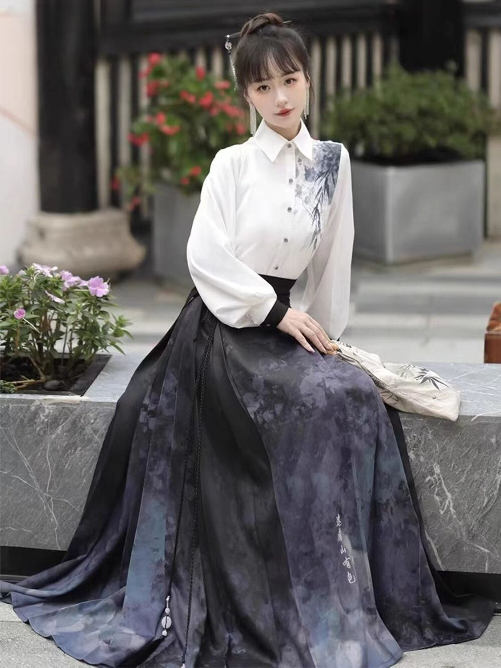 New Chinese Hanfu Horse Face Skirt Women’s Suit Spring Summer Hanfu Daily Wear