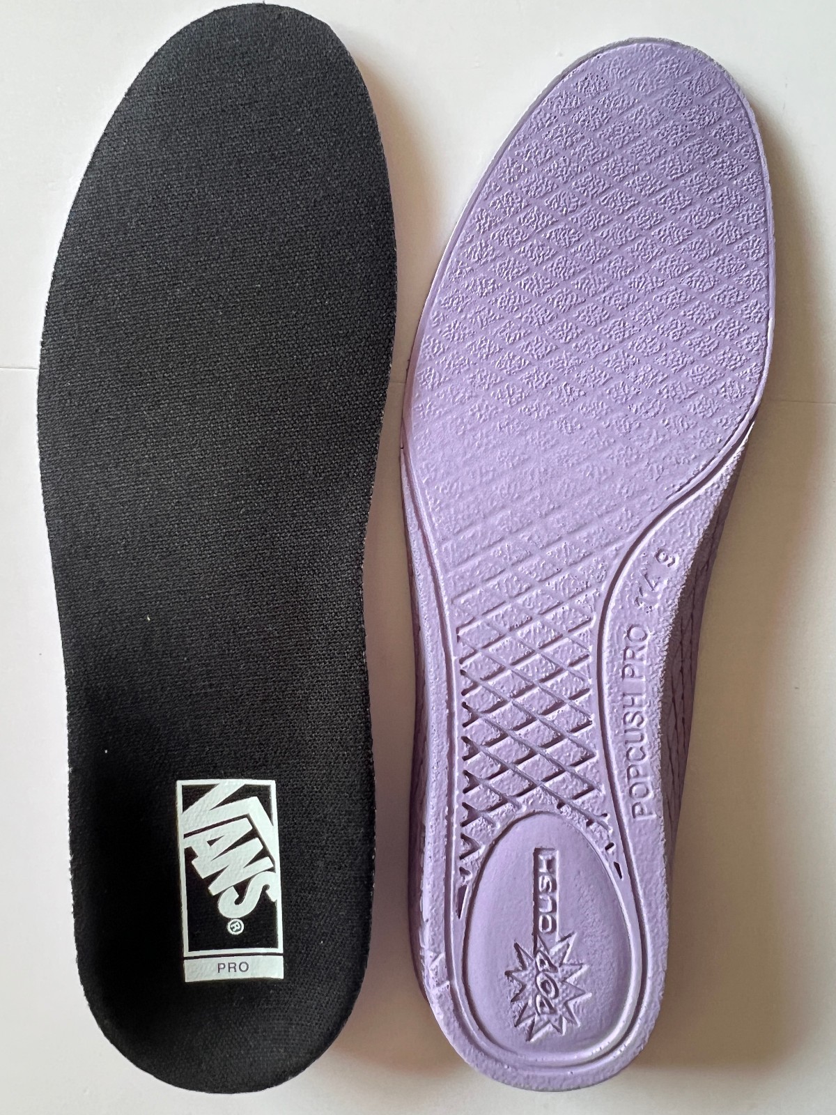 Vans Popcush / Ultracush Pro insoles Skateboard Thick Heel Arch Insoles Ms 7-13
