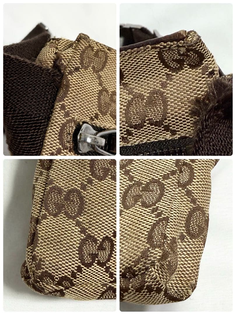 Gucci GG canvas logo embossed shoulder bag 28566 multifunctional brown