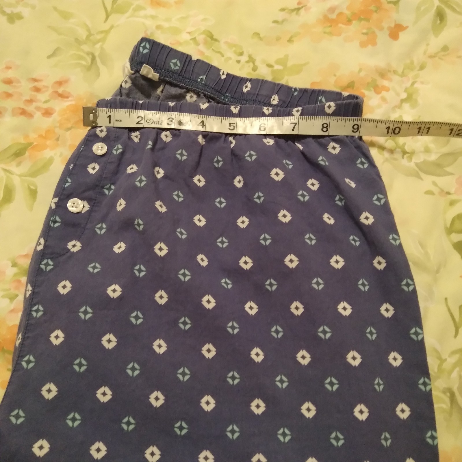 Women’s 100% Cotton Pajama / Lounge Pants by Indigo XXL, Elastic waist