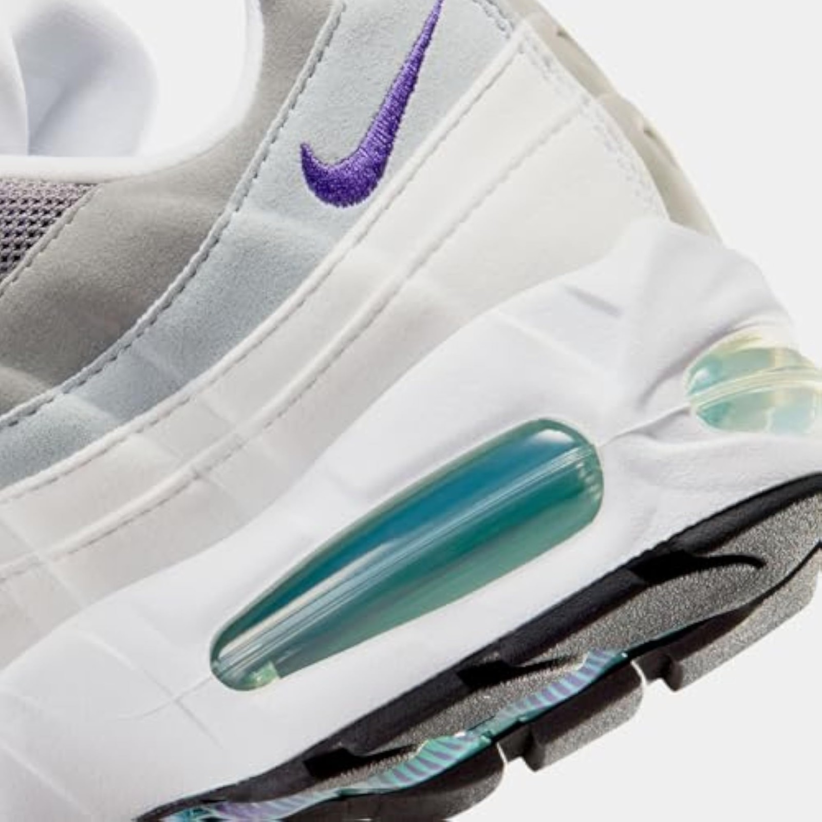 Nike Air Max 95 Big Bubble Grape Mens Running Shoes (White/Emerald Green/Wolf Gr
