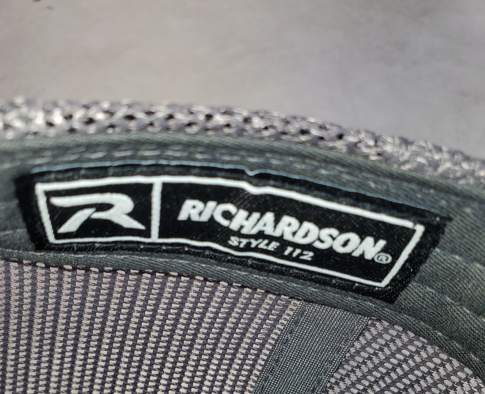 Snap-on Patch on Richardson 112 Trucker Hat Snapback Black/Charcoal