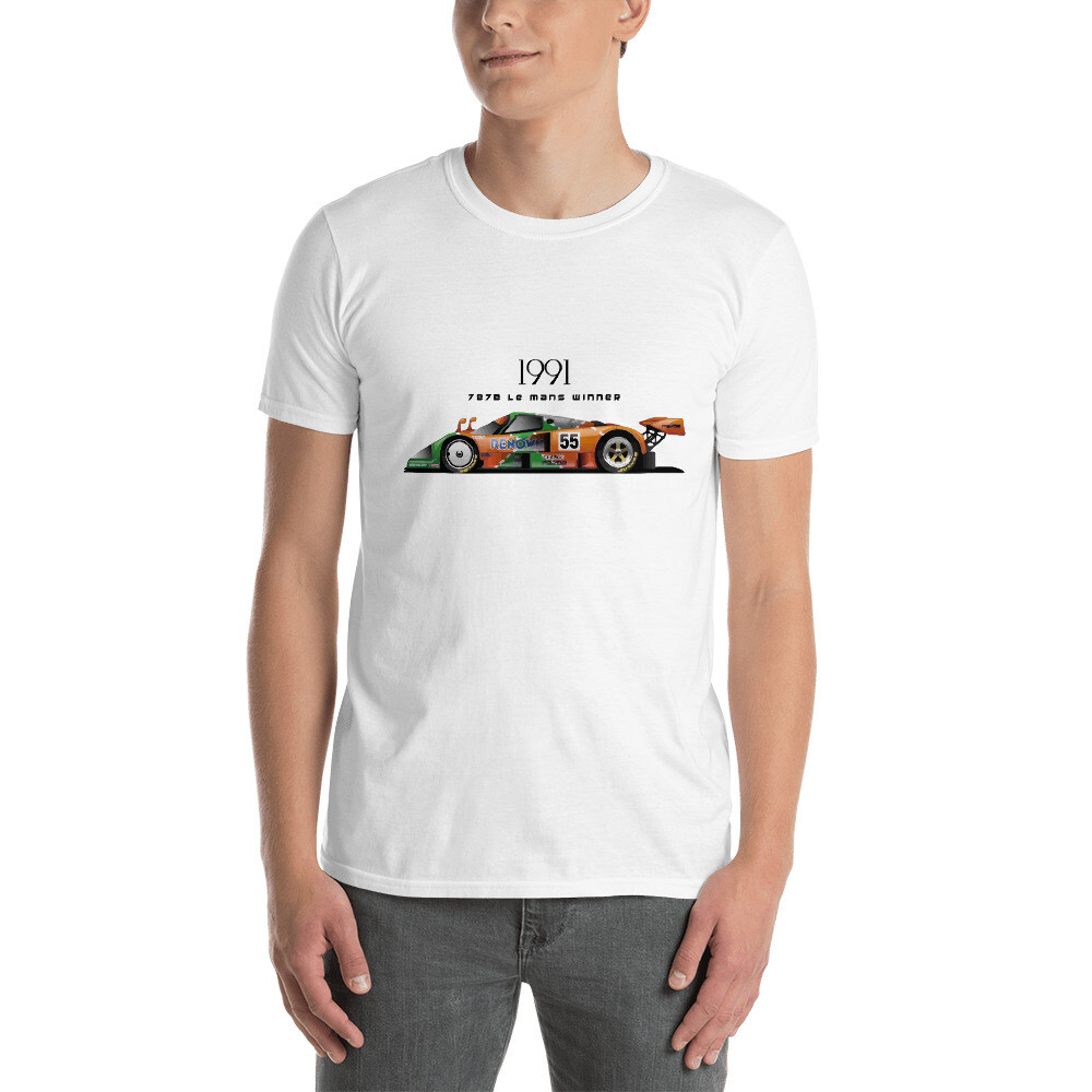 1991 787B Group C GTP Race Car Winner Short-Sleeve Unisex T-Shirt