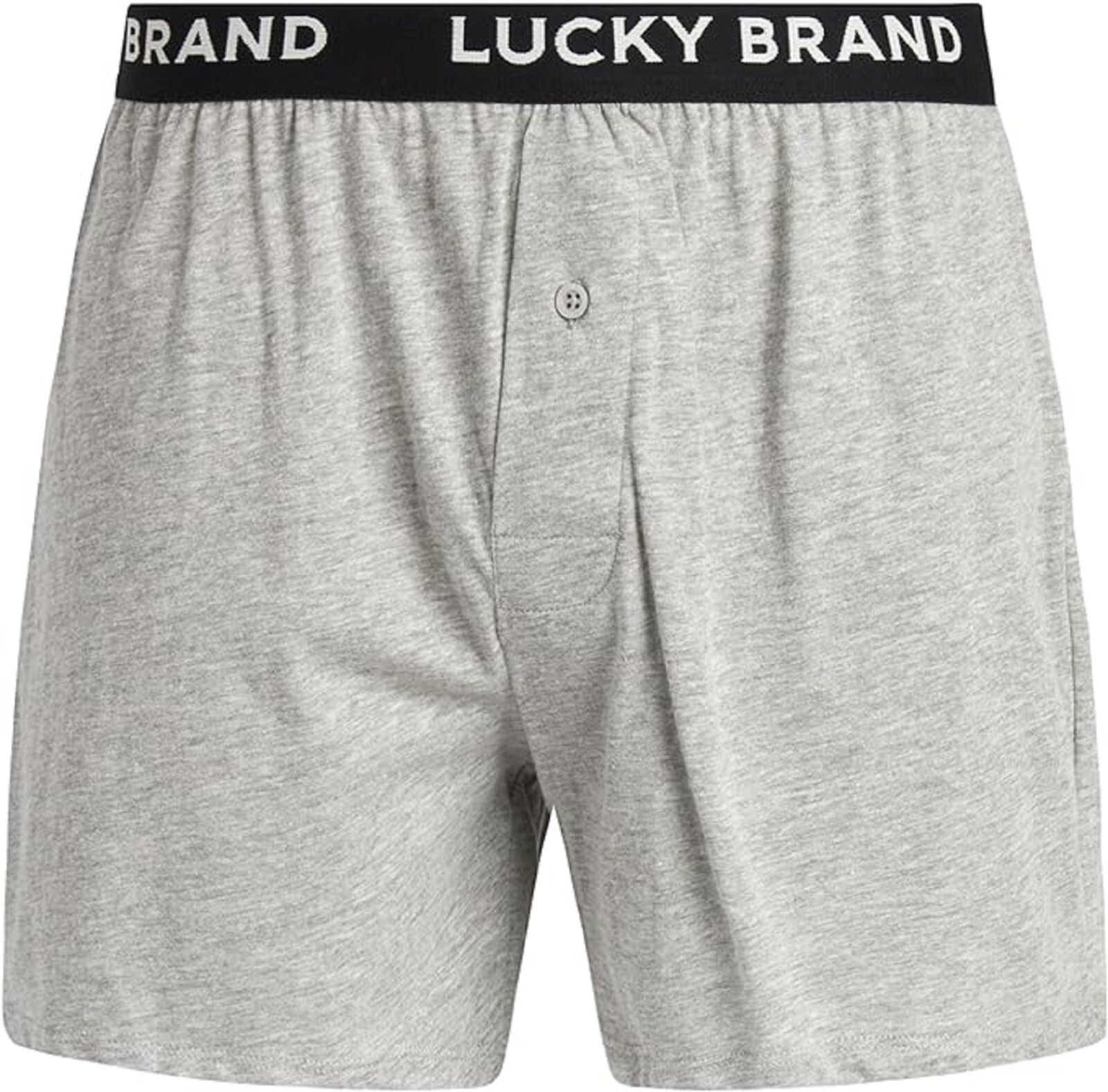 Lucky Brand Knit Boxer Shorts Cotton Assorted Black/Gray Color Underwear 4 Pack
