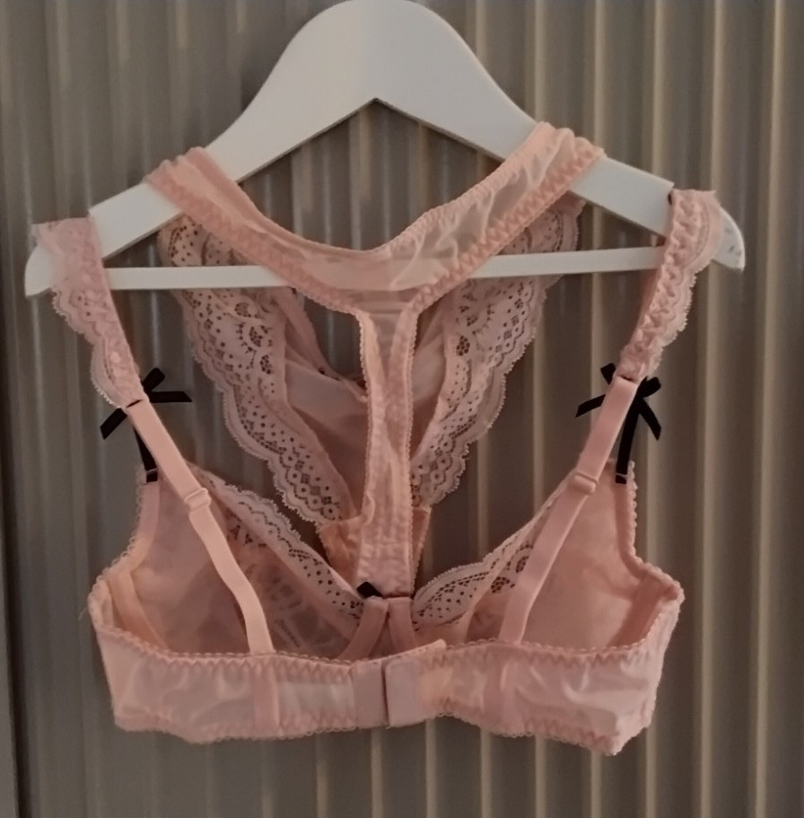 TDR BOUTIQUE None Padded Lace Balconette Bra & thong set Pink SZ EUR 85B UK38B