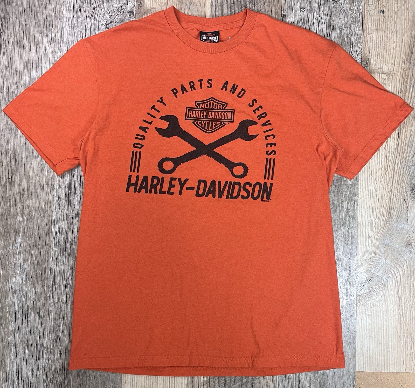 HARLEY-DAVIDSON Kill Devil Hills NC Orange Short-Sleeve T-Shirt Men’s Large