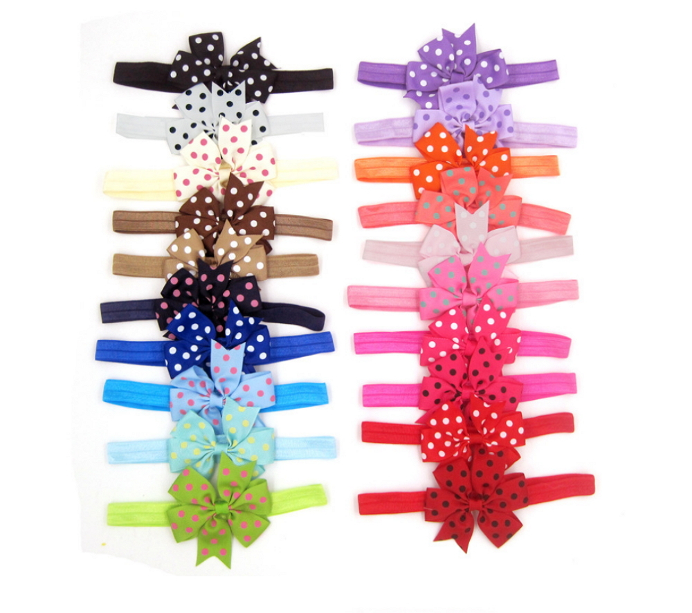 20 Pcs Newborn Baby Girl Headbands – Infant Toddler Bow Hair Band Accessory Set