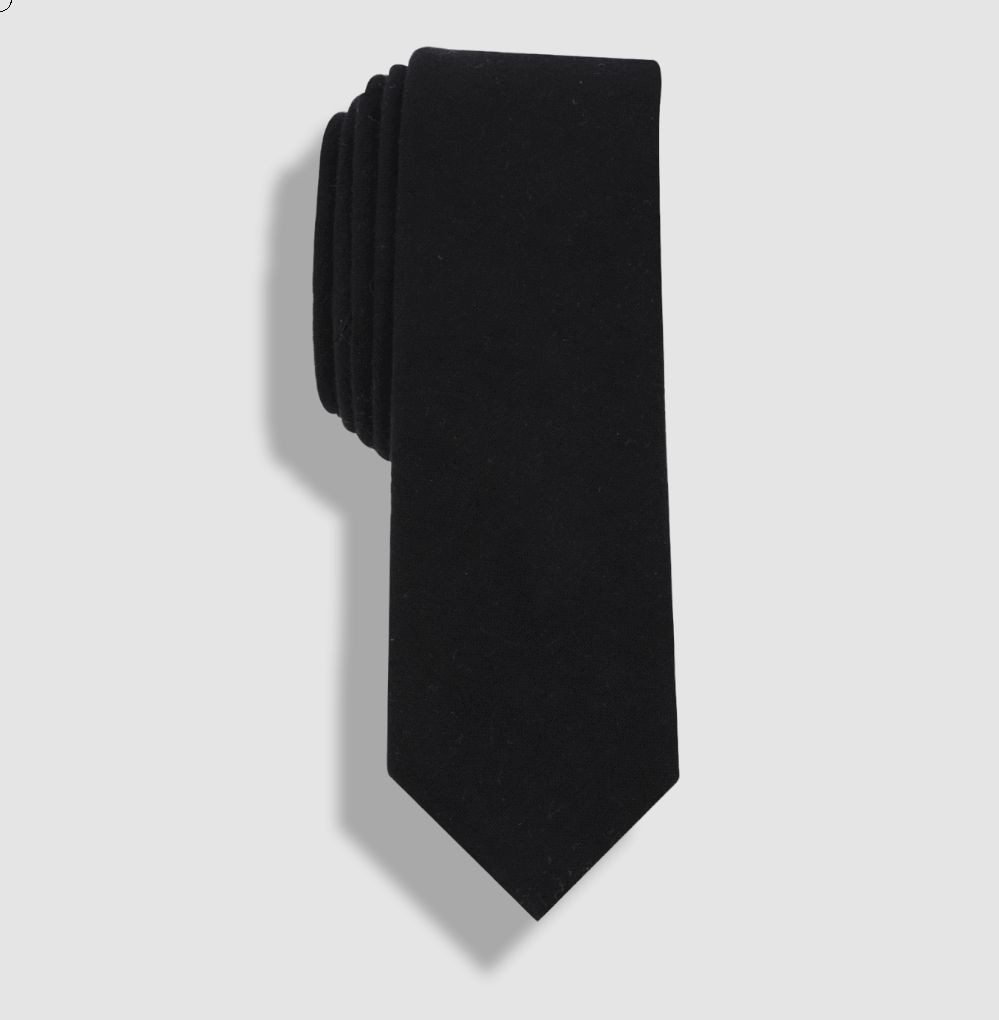 Original Penguin Men’s Black Ivo Solid Skinny Neck Tie 57 x 2.25