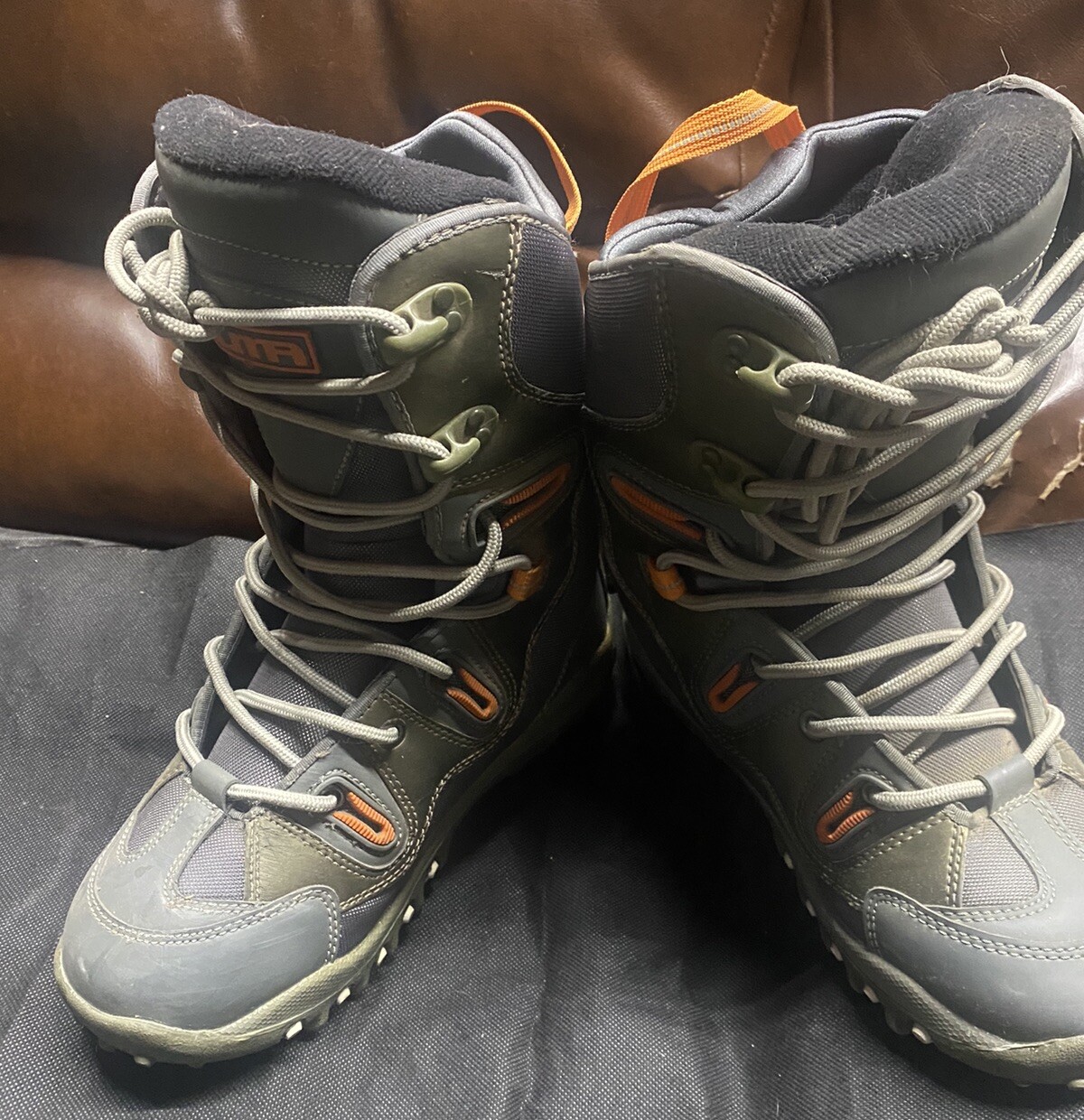 Womens Zuma Snow Mountain Boots Size 8 Charcoal Grey Orange Size 8