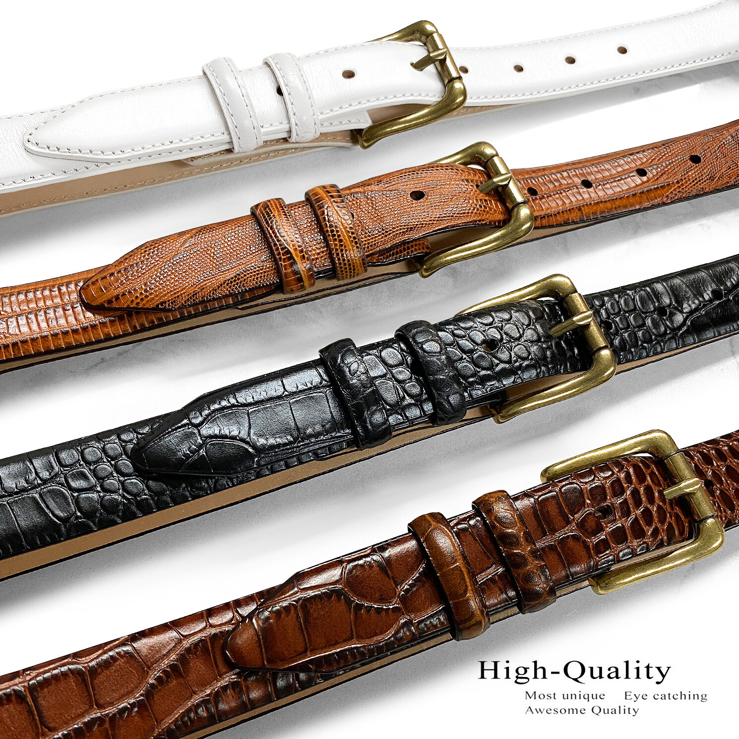 Arthur Genuine Italian Calfskin Leather Designer Dress Belt 1-1/8″ Wide