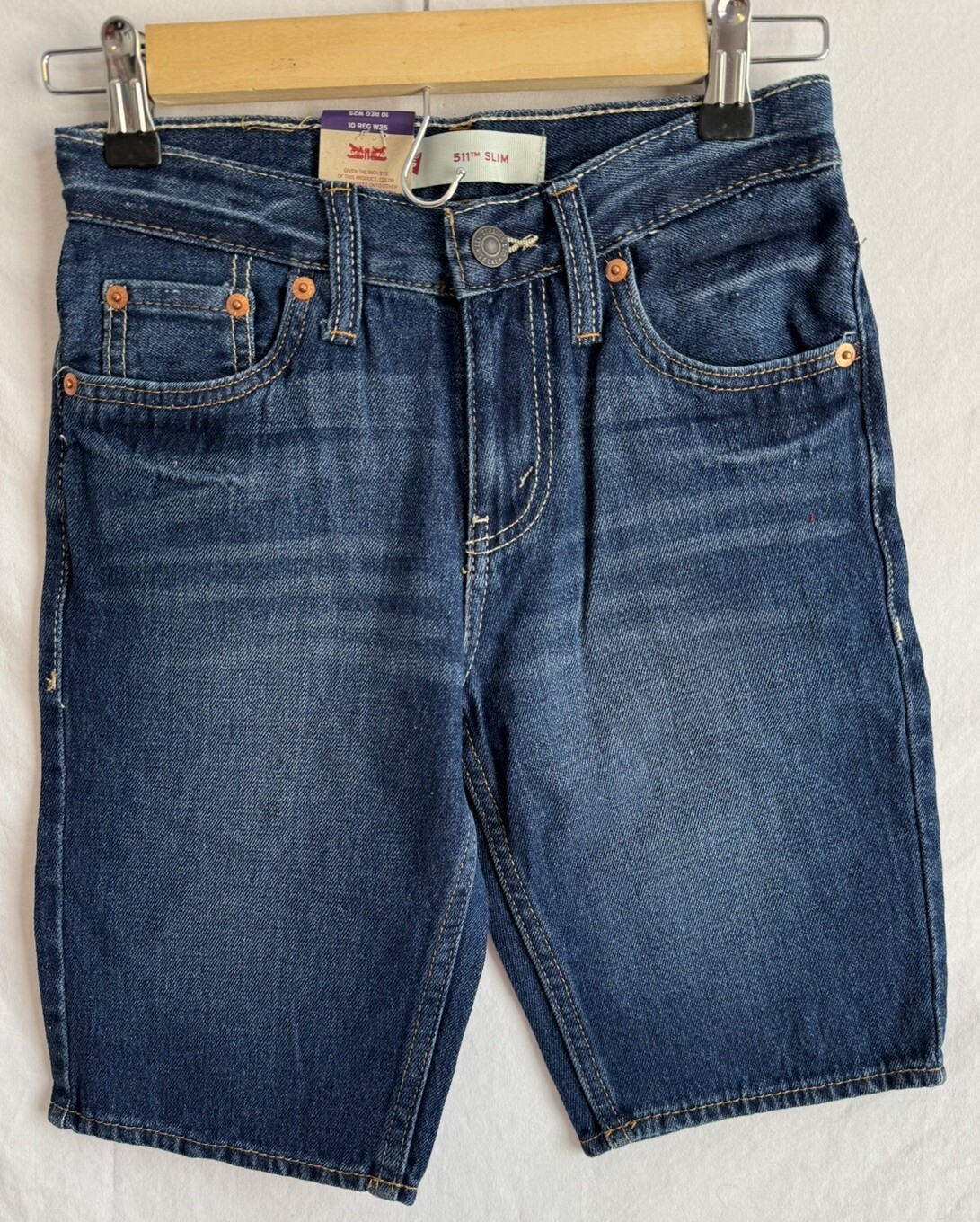 Levi’s Boy’s Kids 511 Slim Short Size 10 W25 New Tags $40.00 Denim