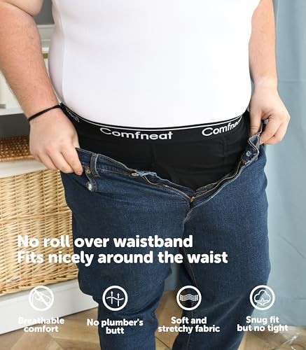 Men’s 5-Pack Big & Tall 3XL-7XL Boxer Briefs Cotton 7X-Large Black Pack-5