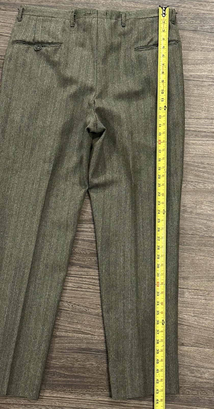 1960s/70s Robert Hall 3 Piece Vintage Suit Sage Green Reversible Vest Size 40R