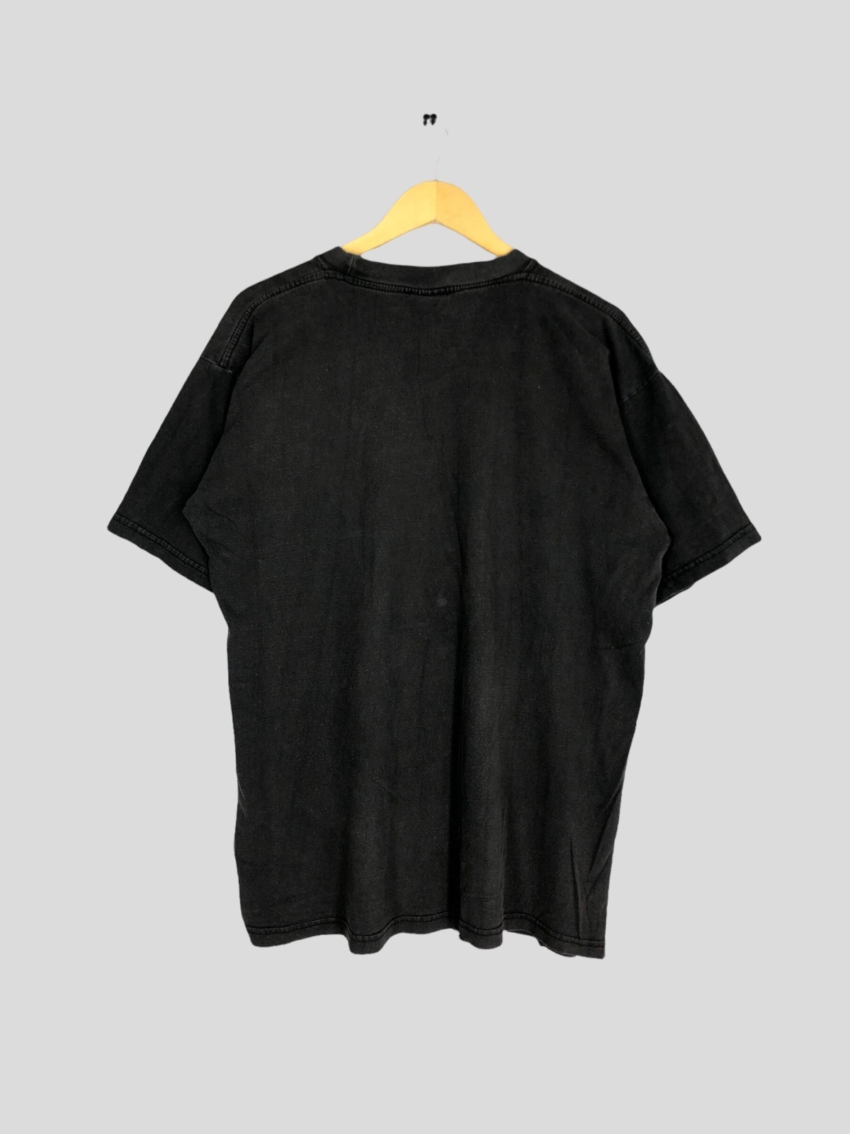 Vintage Defeat Big Print T Shirt Running Printed Black Tee Casual Sportswear XL