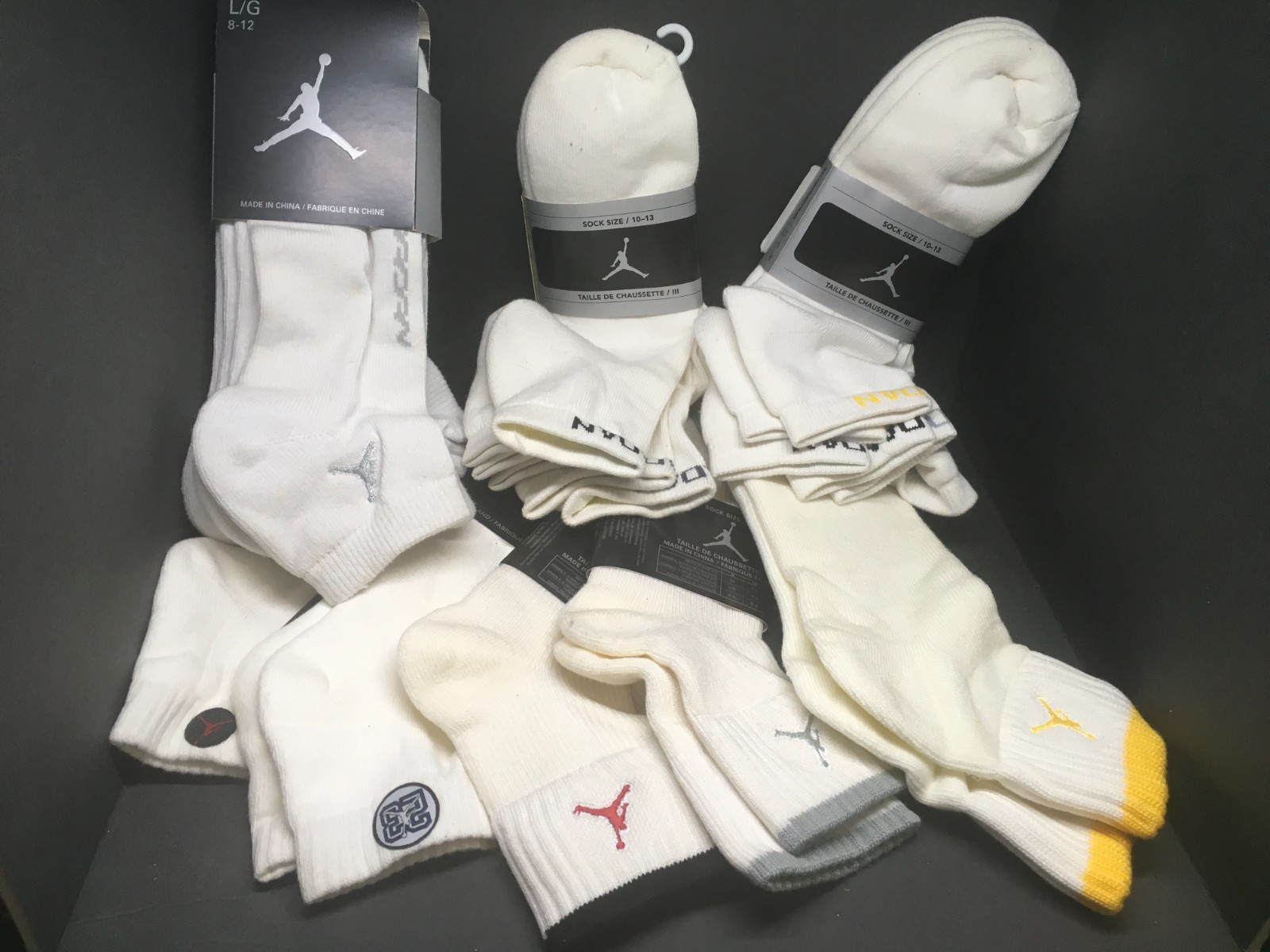 Nike Jordan Lebron Elite Socks Basketball Football Retro 8-12 Large 2 3 Pack