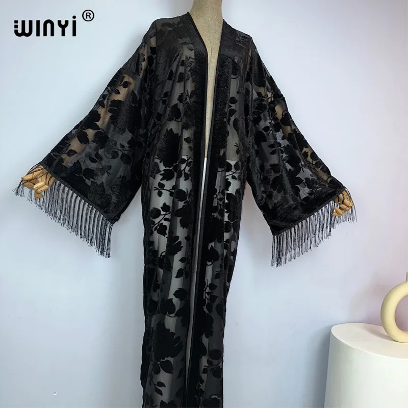 Middle East Coat Muslim Fashion Kaftan Kimono Maxi Robes Streetwear Open Abaya P