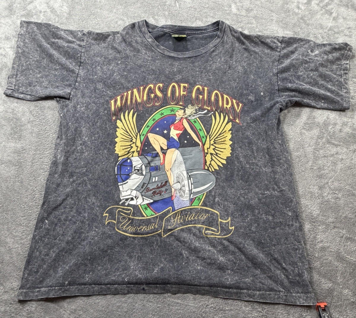 Rare Vintage Wings Of Glory Bombshell Betty Universal Avatar T-shirt Size L