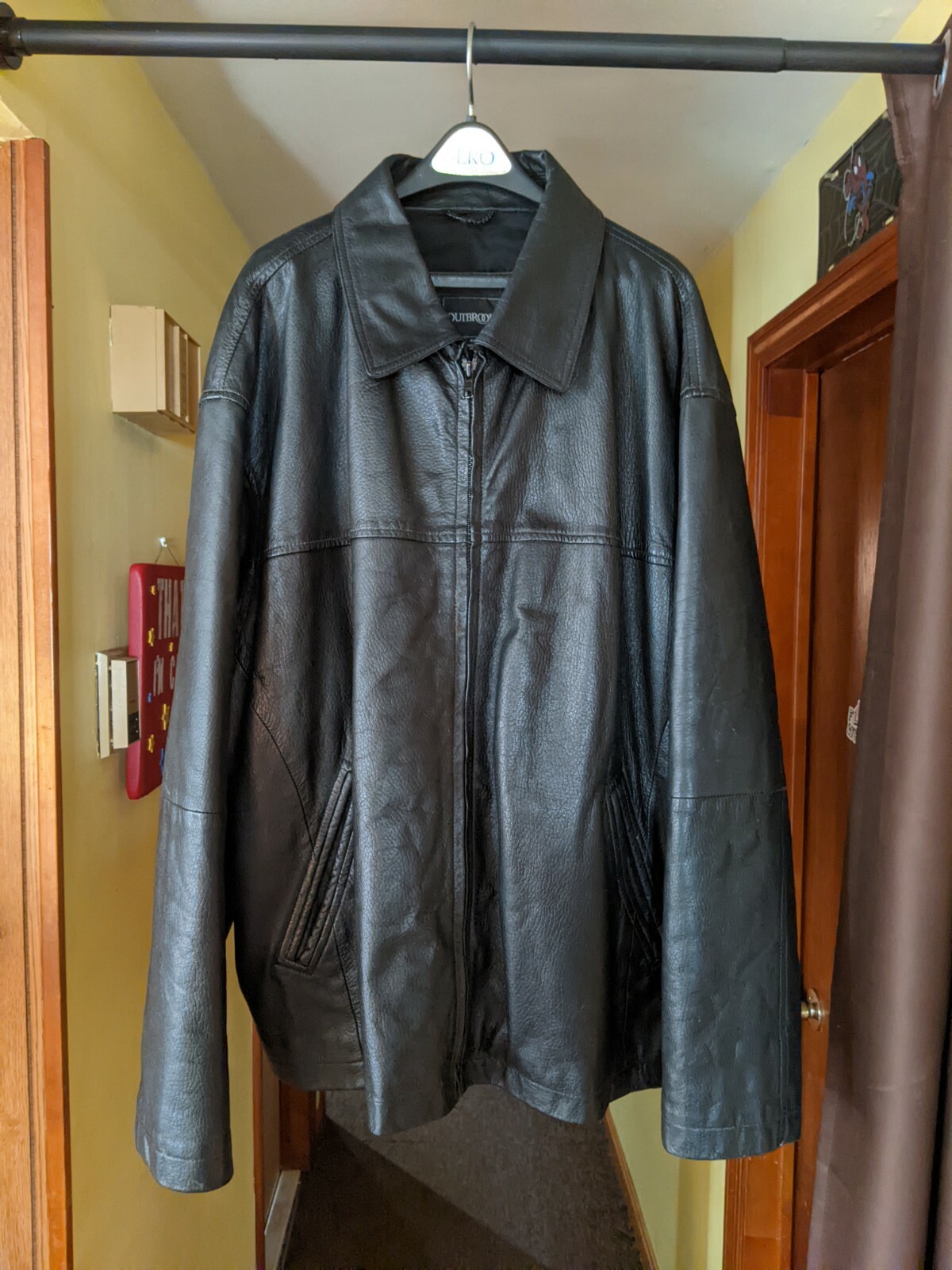 Vintage Outbrook Leather Men’s Jacket Size XL Great Condition 