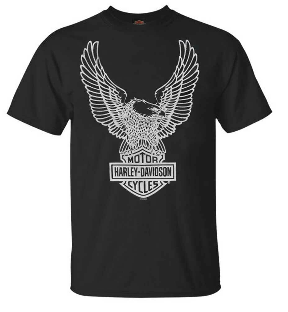 Harley-Davidson Men’s T-Shirt Eagle Graphic Short Sleeve Tee Black Tee 30296656