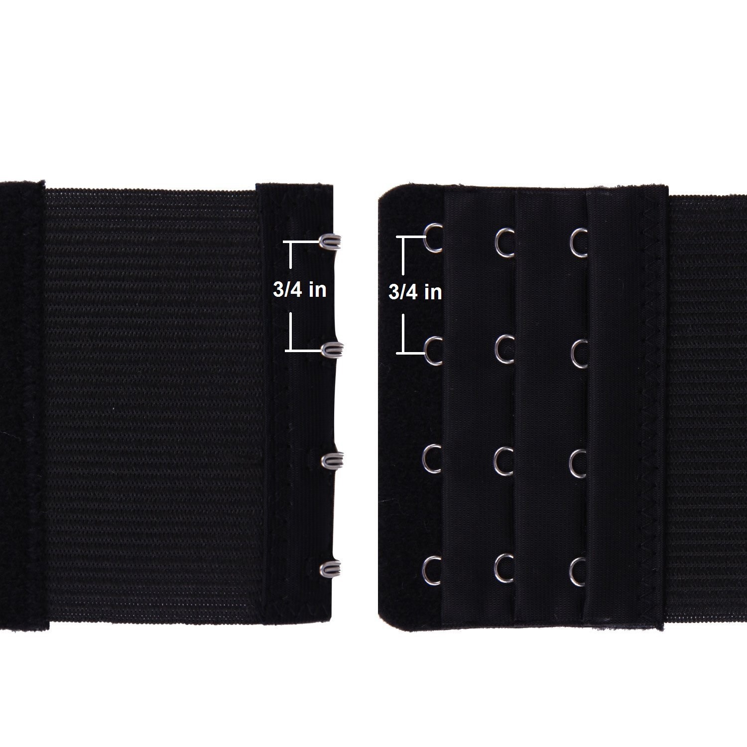 Lot of 4 Bra Extender 4 Hooks with Elastic Set of 4 Extenders 4 Hook Extensions
