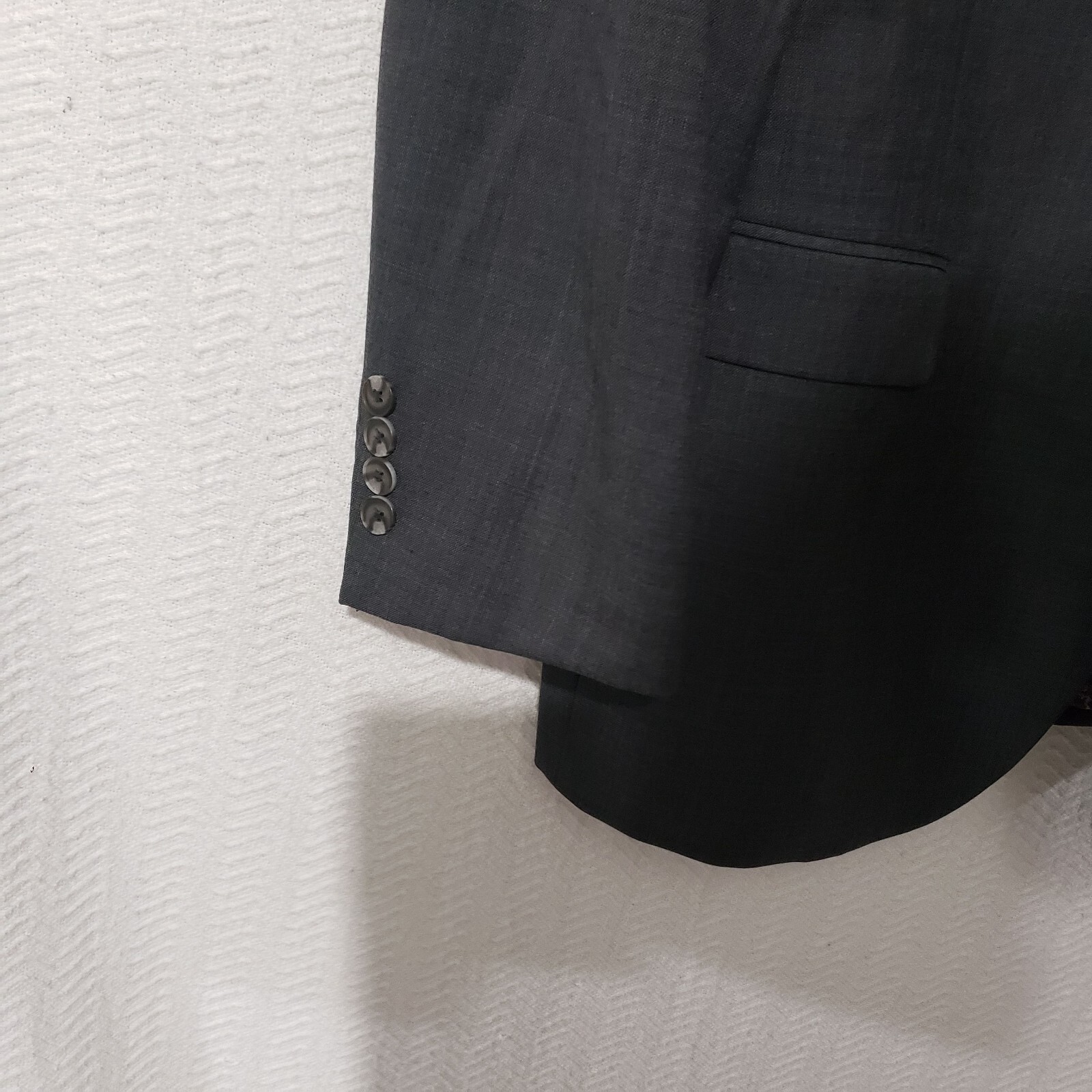 Perry Ellis Premium Slim Fit Charcoal Wool Blend Blazer Double-Vented 44R/38W