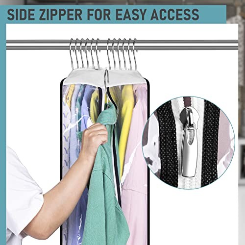 10″ Gusseted All Clear Garment Bags for Hanging Ethylene Vinyl Acetate 40 inch