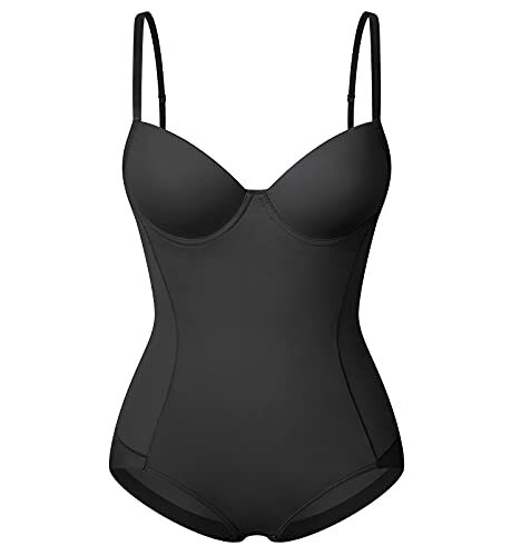 Women Seamless Tummy Control Backless Bodysuit Corset Built in Bra Body Shaper