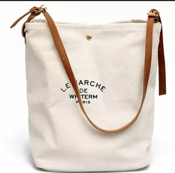 Parisian Canvas Tote Bag NEW crossbody Or Shoulder Bag