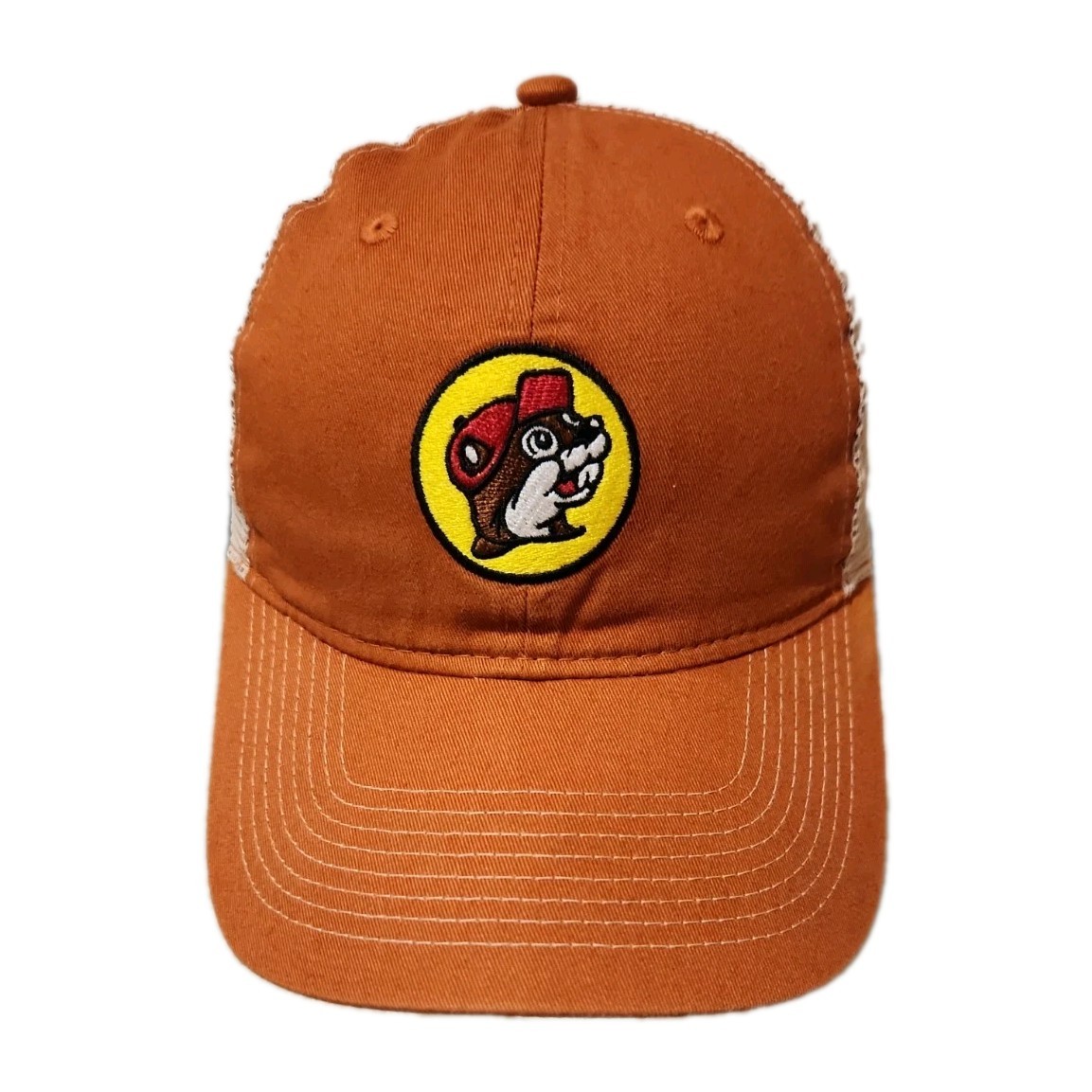 Buc-ee’s Bucees Bucky’s Beaver Hat Cap Adult OSFM Rust Orange Embroidered NWOT