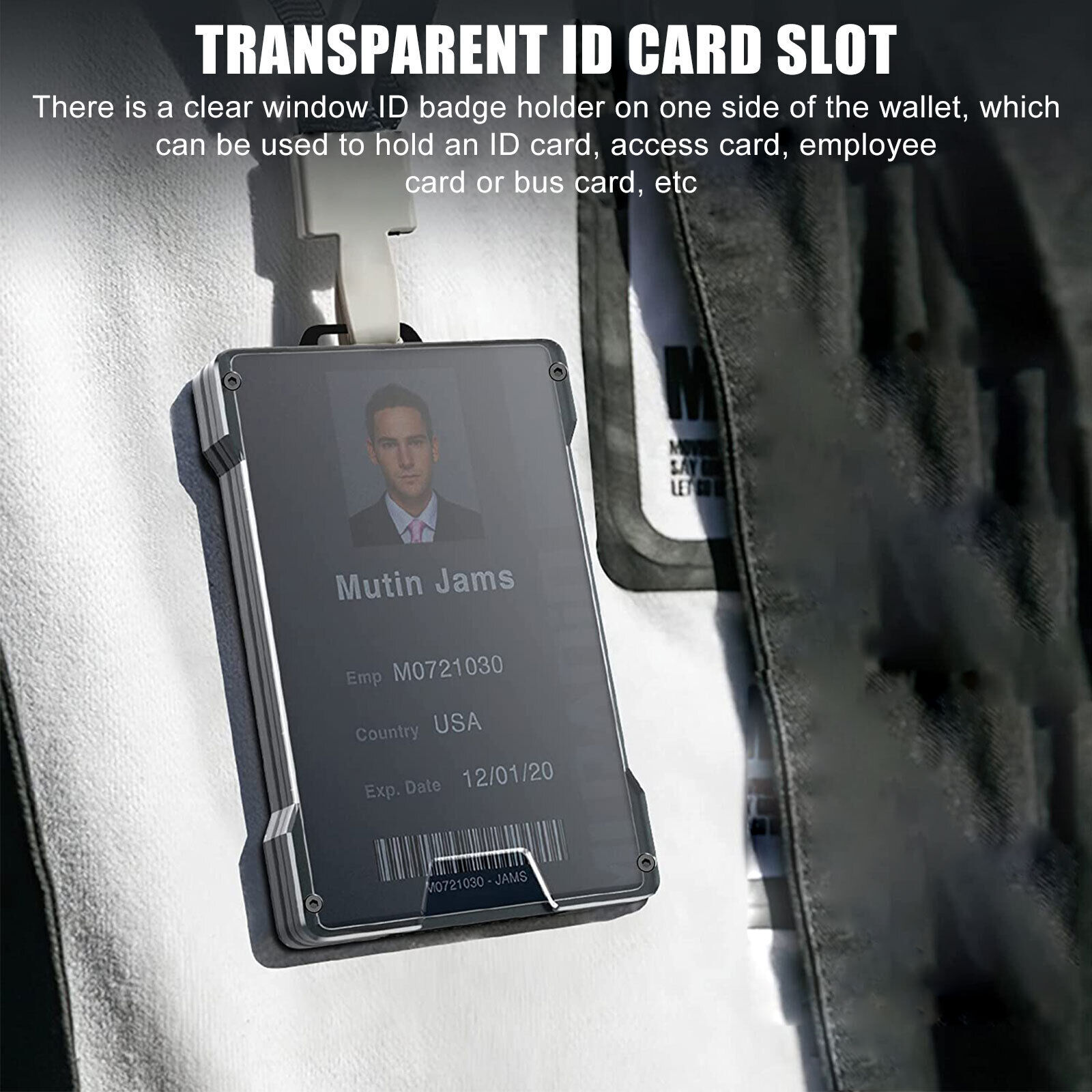 Men’s Aluminum RFID Blocking Money Clip Slim Credit ID Card Holder Metal Wallet