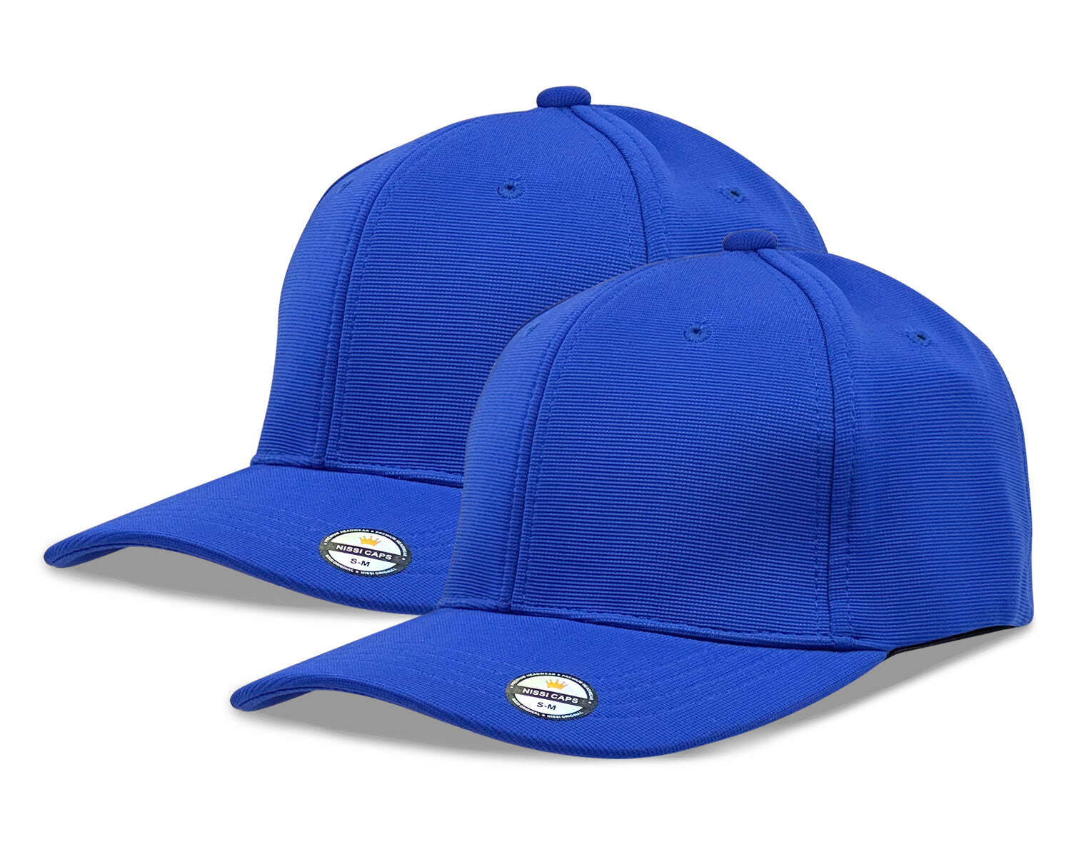 [2 Pack] Hybrid Stretch-Fitted Trucker Cap, Baseball Cap with Air Mesh
