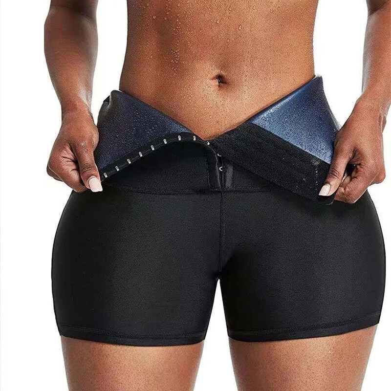 Women Neoprene Sweat Sauna Shorts Body Shaper Pants Weight Loss Waist Trainer US
