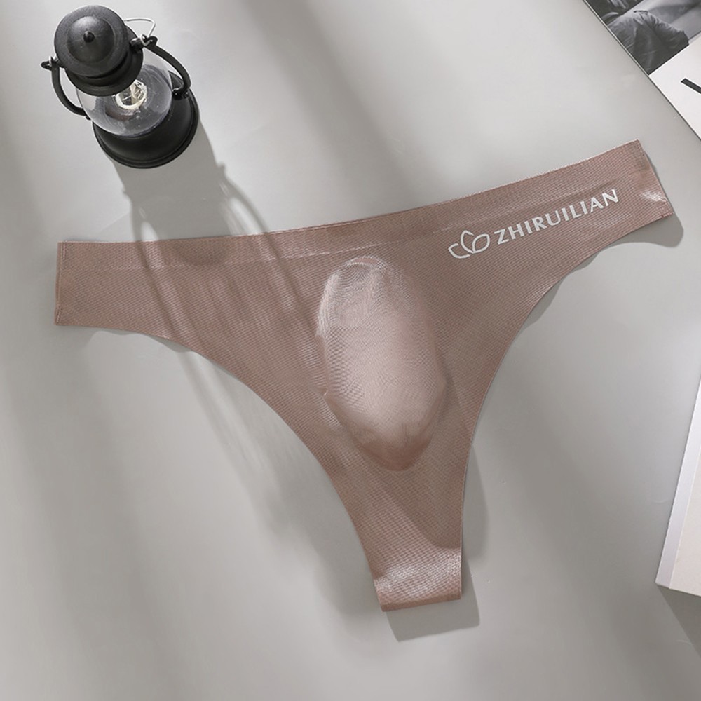 Men Sexy Seamless Briefs Thong Underwear Low Waist Comfortable Thin Underpant US