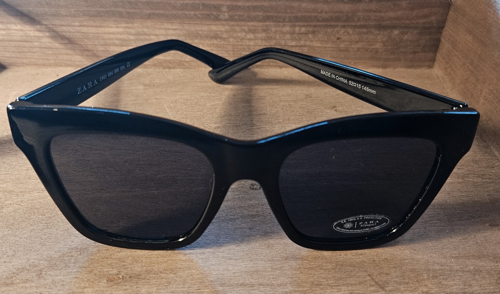 SUNGLASSES ZARA 1903 004 800 036 Black Square Size 52-15-145MM