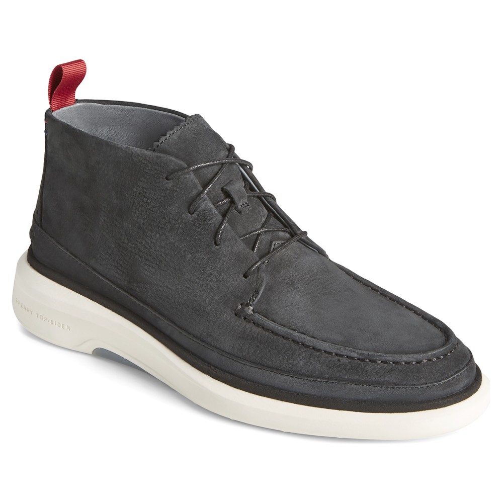 Sperry Gold Cup Commodore Plushwave Round Toe Chukka Mens Black Casual Boots ST
