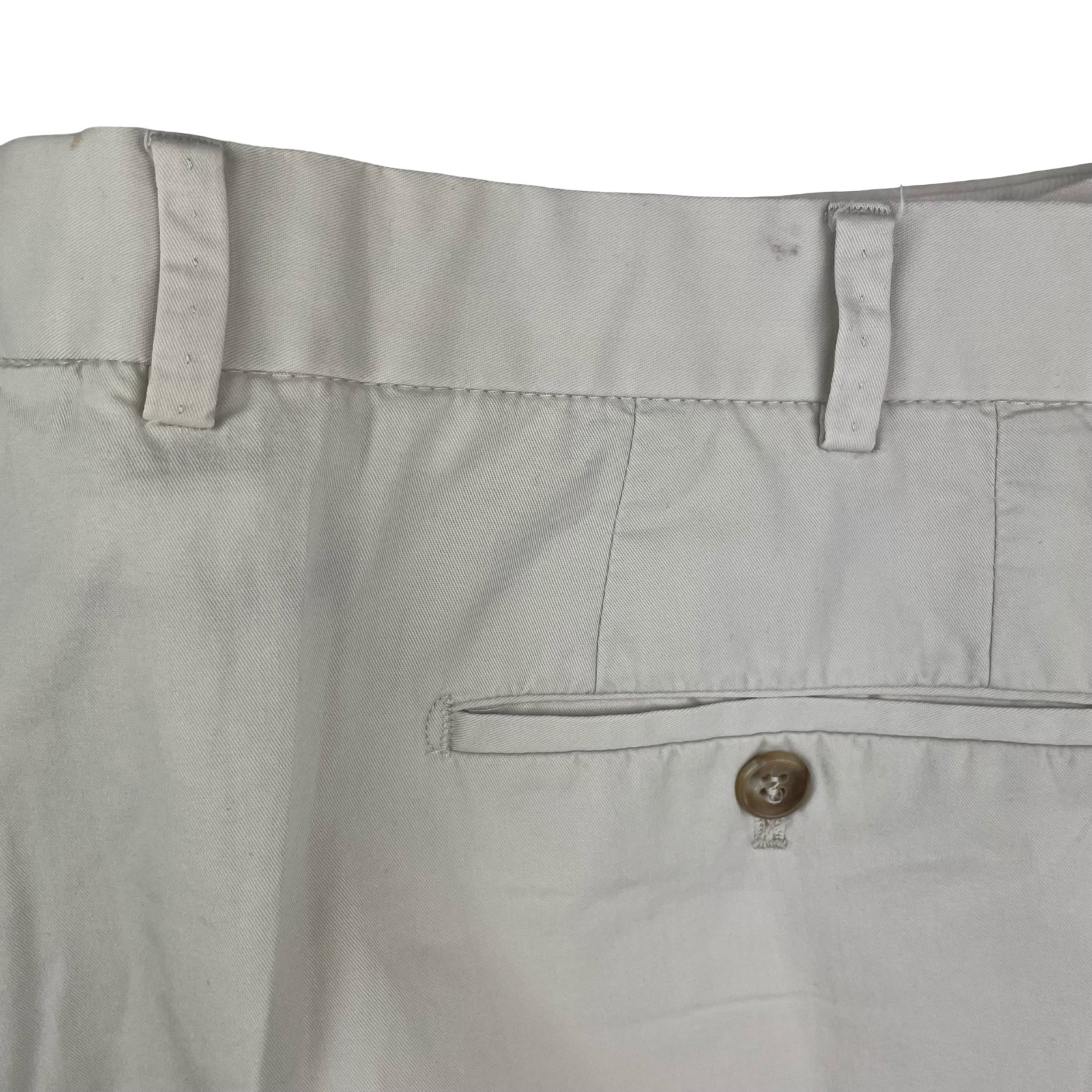 Hiltl Men’s Cotton Stretch Flat Front Dress Pants Light Khaki/Tan • 40×28
