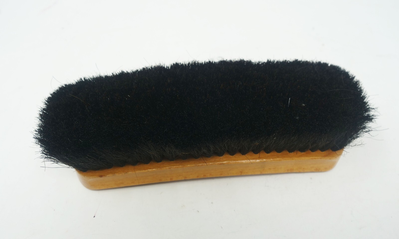 8″ Large Professional Horsehair Shoe Shine Brush Made in Israel Dark Horsehair