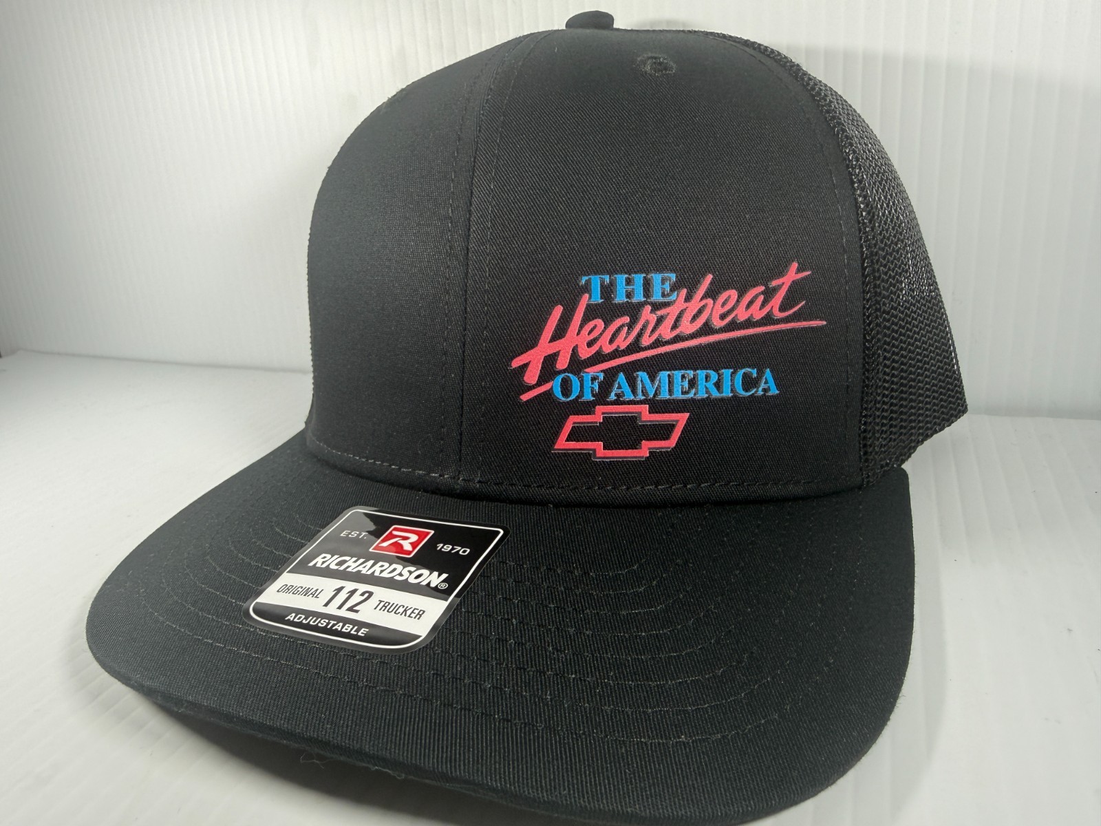 Vintage Style Chevrolet The Heartbeat of America Snapback Richardson 112 Black
