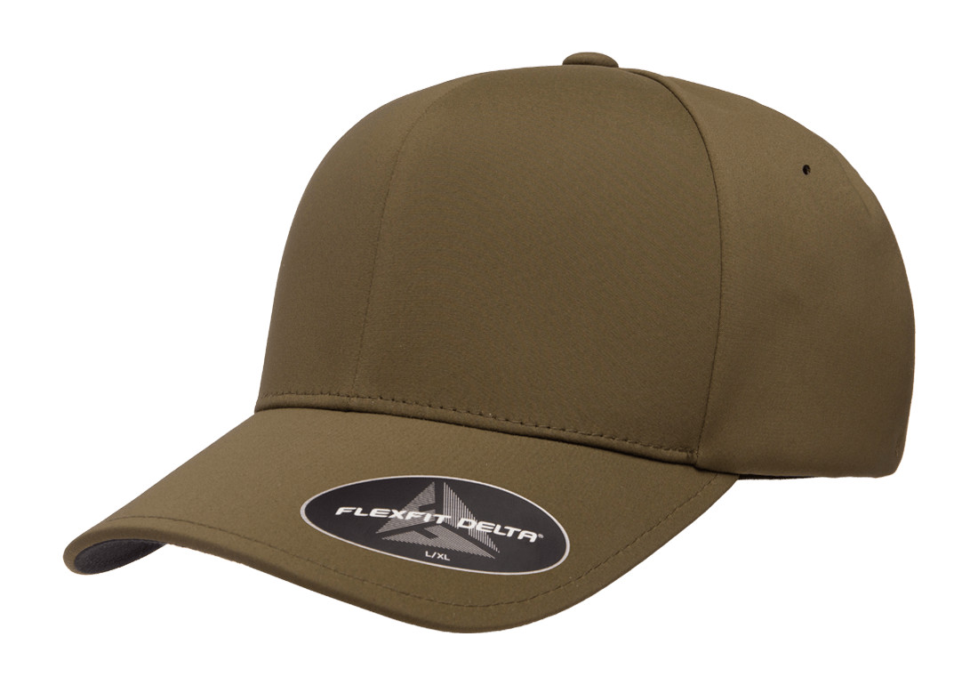 Flexfit Delta 180 Seamless Carbon Cap Fitted Baseball Hat Performance Blank