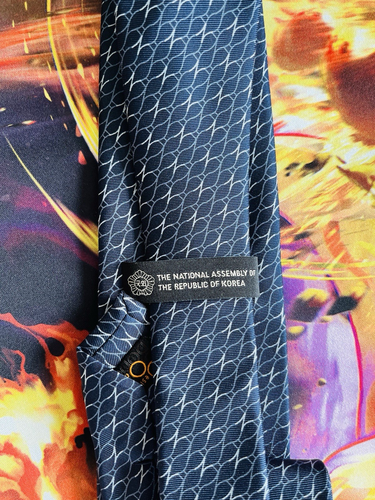 The National Assembly Of The Republic Of Korea Silk Blue Tie in The Box NM